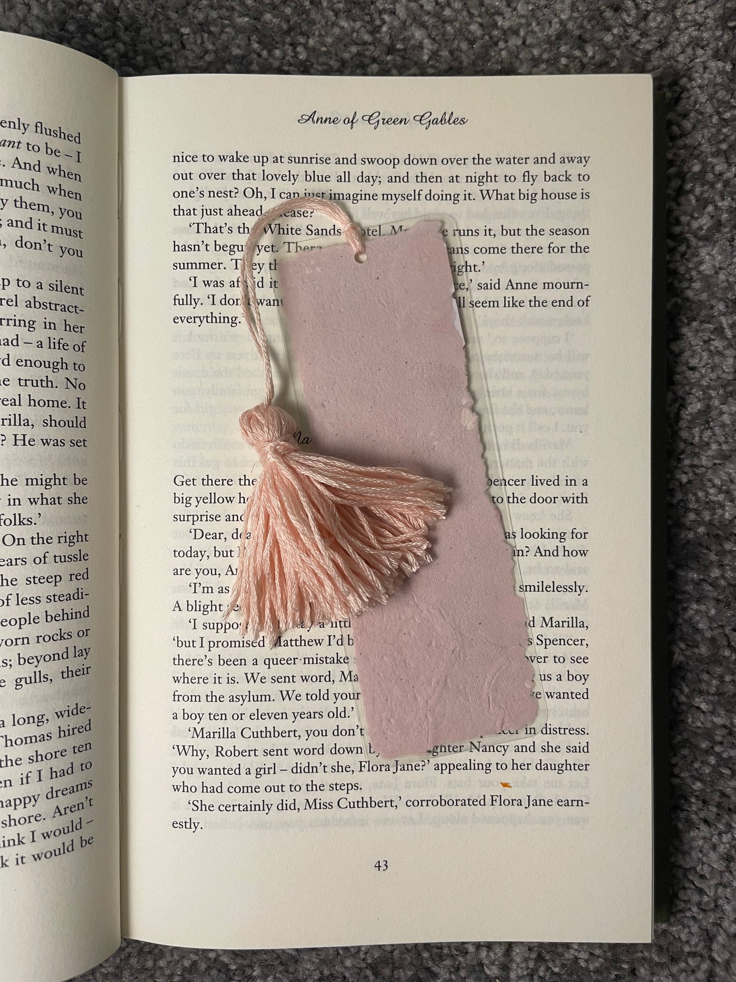 Pink scrapbook bookmark