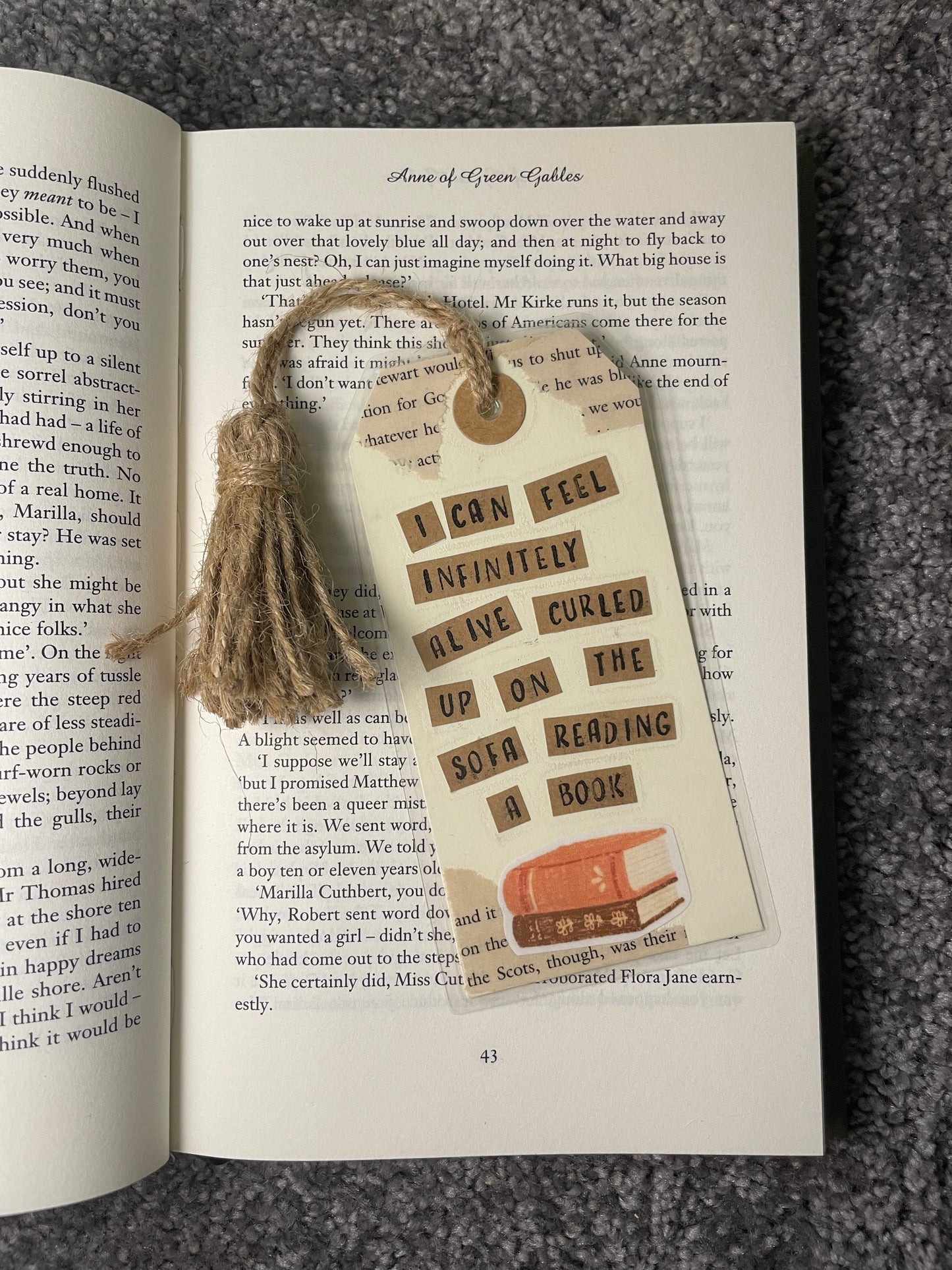 Scrapbook inspired bookmark