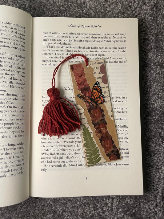 Red inspired scrapbook bookmark