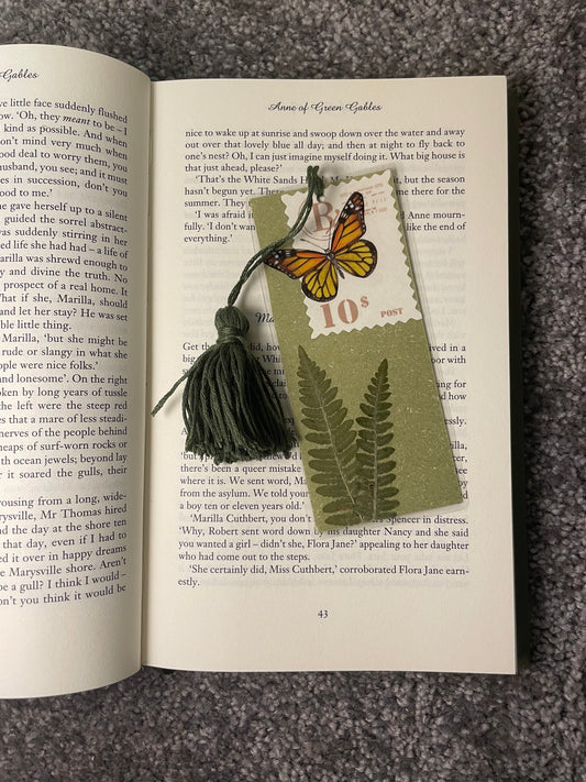 Green scrapbook bookmark