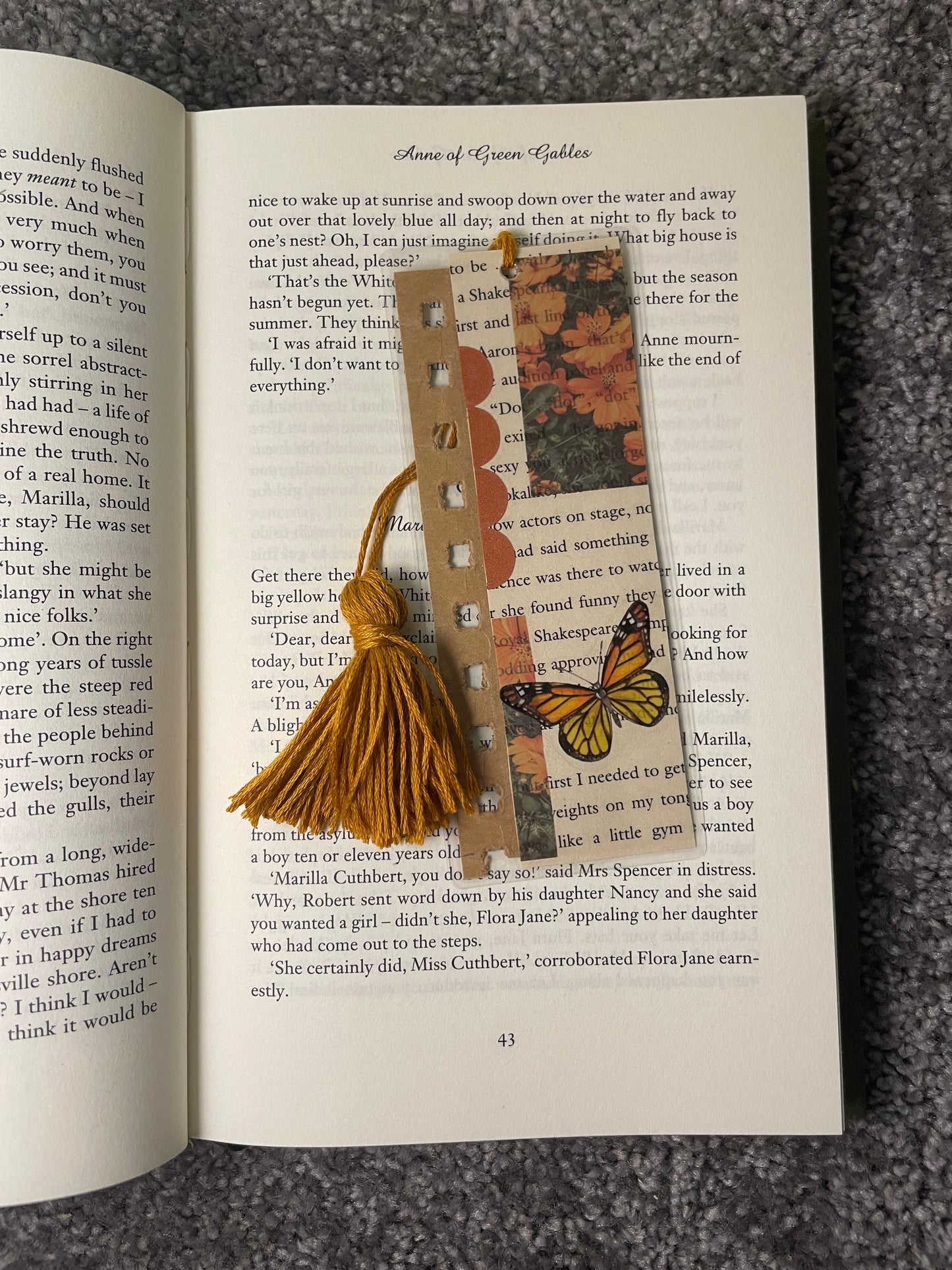 Scrapbook inspired bookmark