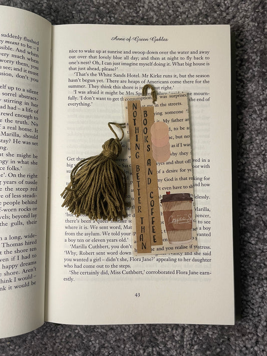 Coffee themed scrapbook inspired bookmark