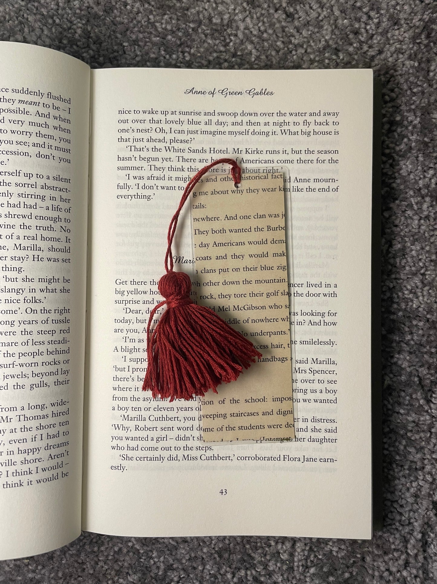 Red inspired scrapbook bookmark